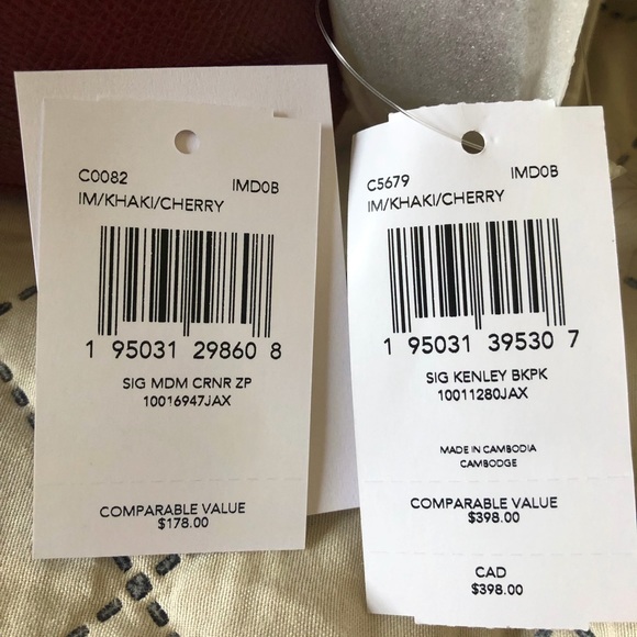 Coach Kenley Backpack and Medium Corner Zip Wallet Set - Picture 13 of 13